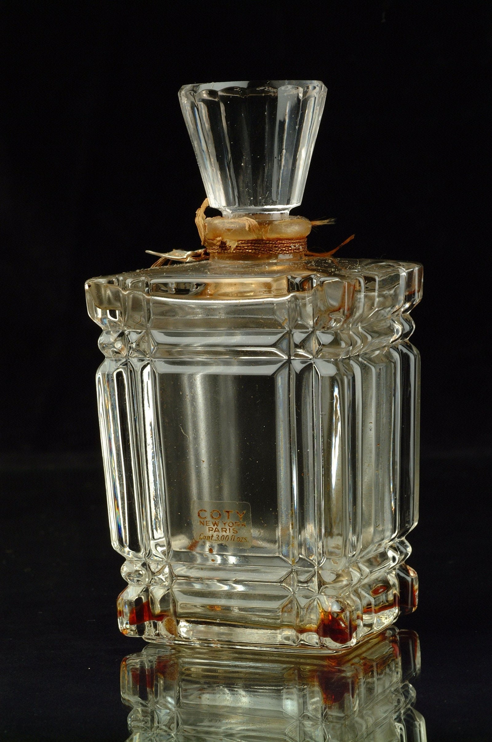 フランス ピンクフロストガラス フラワー ミニパフュームボトル 香水瓶