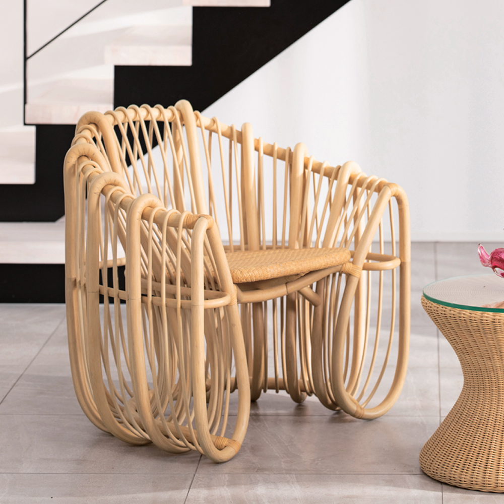 ラタンラウンジチェア｜隈 研吾×鹿田室礼｜家庭画報ショッピングサロン