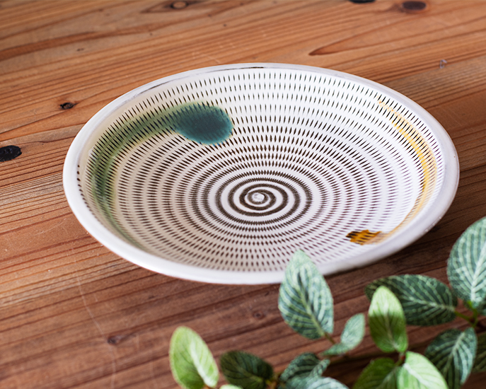 飛び鉋 皿 （小石原焼） | 平皿・プレート | cotogoto 小石原焼き[大皿]