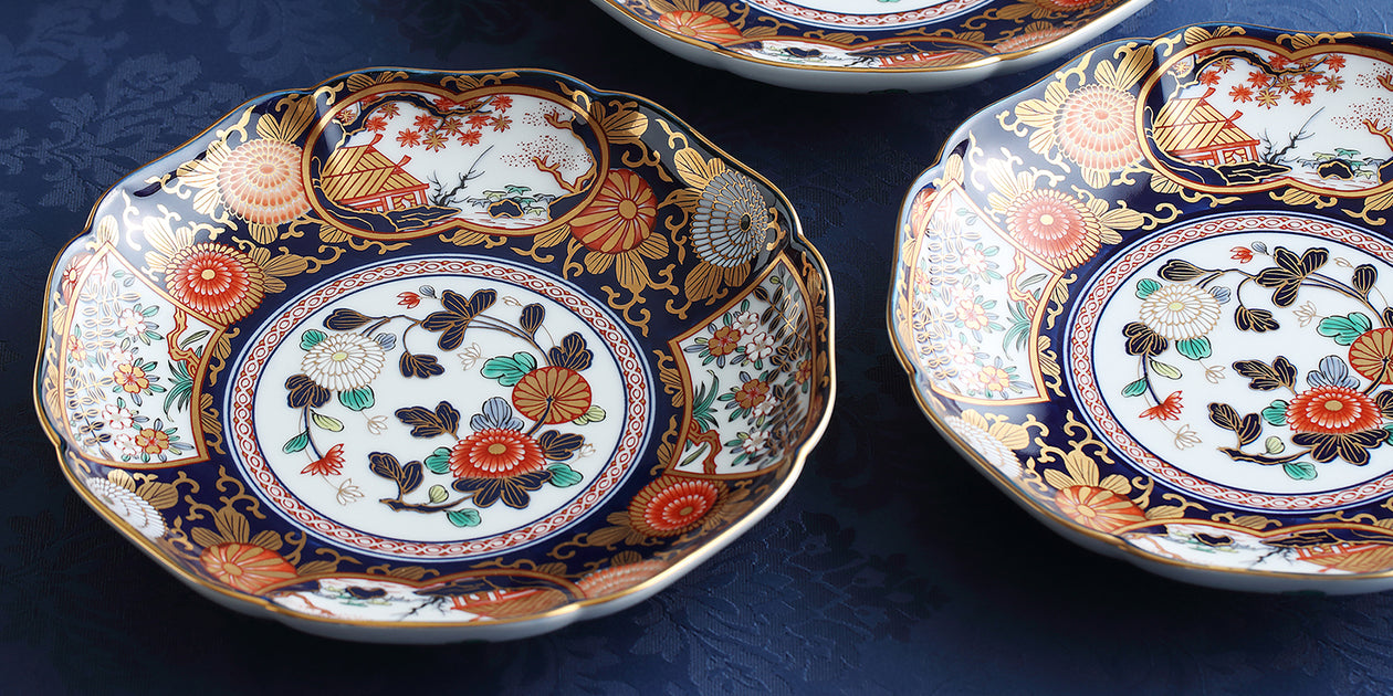 古伊万里 染付 壺型透かし 渦巻の図 六角 盃台 E471AS-CGm 古伊万里 染