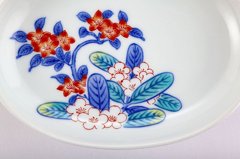 印判皿 小皿 鍋島写し 七壺文 上手 4枚＋おまけ 有名品 とろとろ