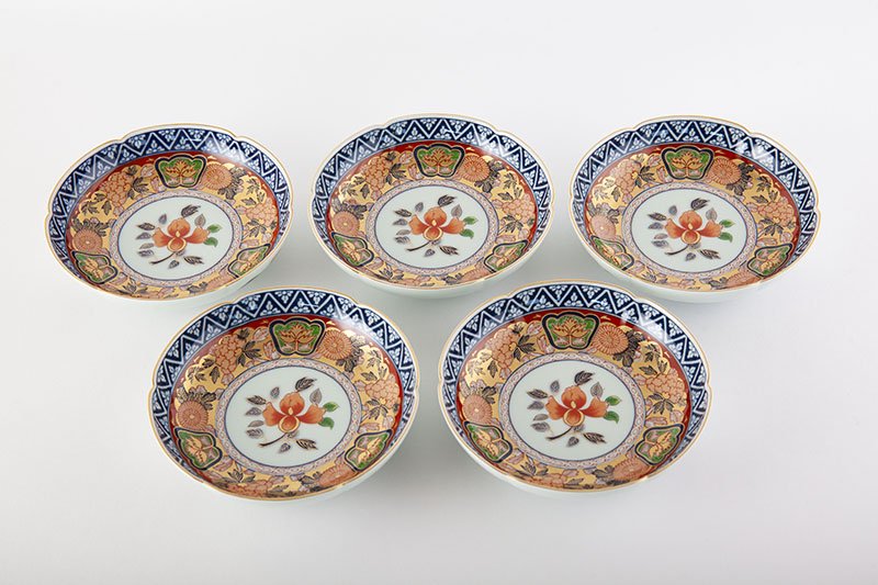 極錦金彩古伊万里様式【銘々皿揃(5枚)】 木箱入｜有田焼なら賞美堂本店