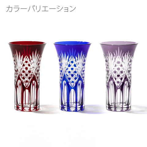 江戸切子花瓶 箱付き 江戸切子花瓶 箱付き ≪KAGAMI≫江戸切子・花瓶