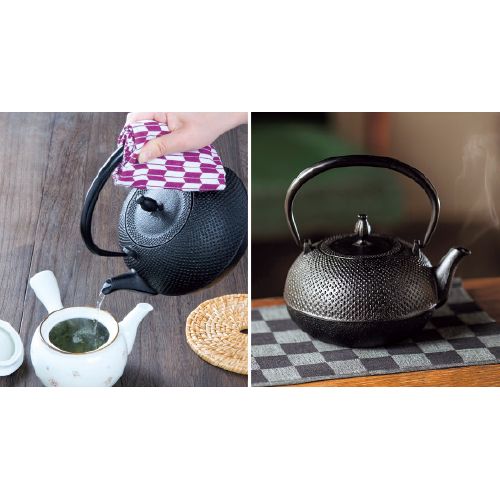 鉄瓶 1313g 東キ7-1123⑤ 南部鉄器 鉄瓶 あられ希（IH対応）| 種・苗・