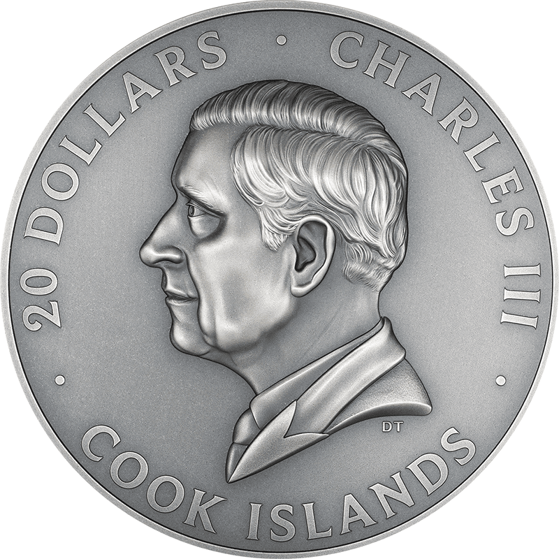 クック諸島 2025年 偉大なヨーロッパ 名所の宝庫 20ドル銀貨金メッキ付