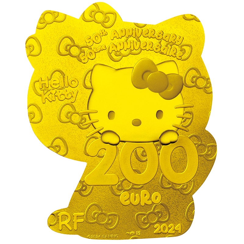フランス 2024年 ハローキティ50周年公式記念コイン ＜A＞ハローキティ