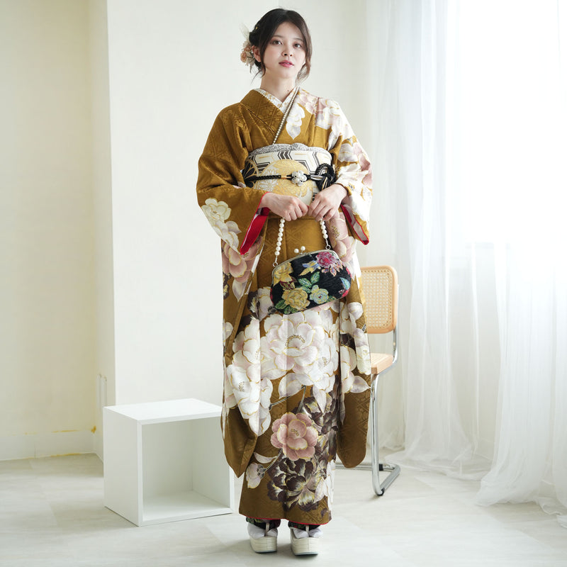 レンタル】振袖 着物セット 正絹着物+袋帯 成人式 晴れ着 往復送料無料