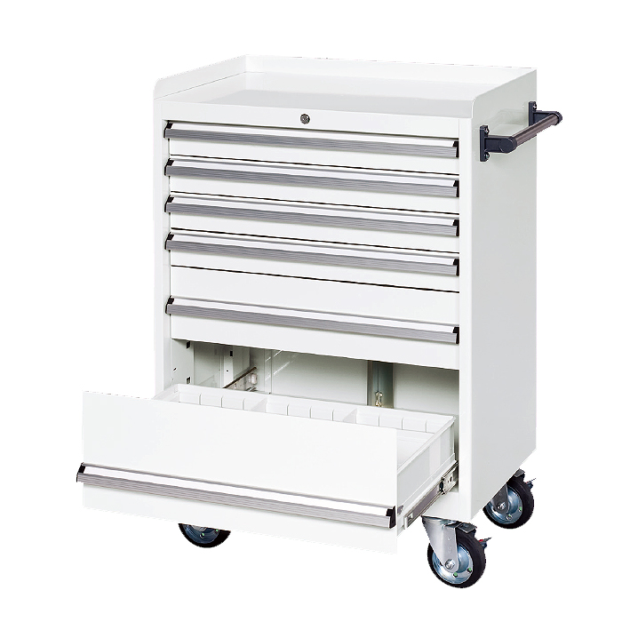 ツールキャビネットワゴンカート(パールホワイト×パールホワイト