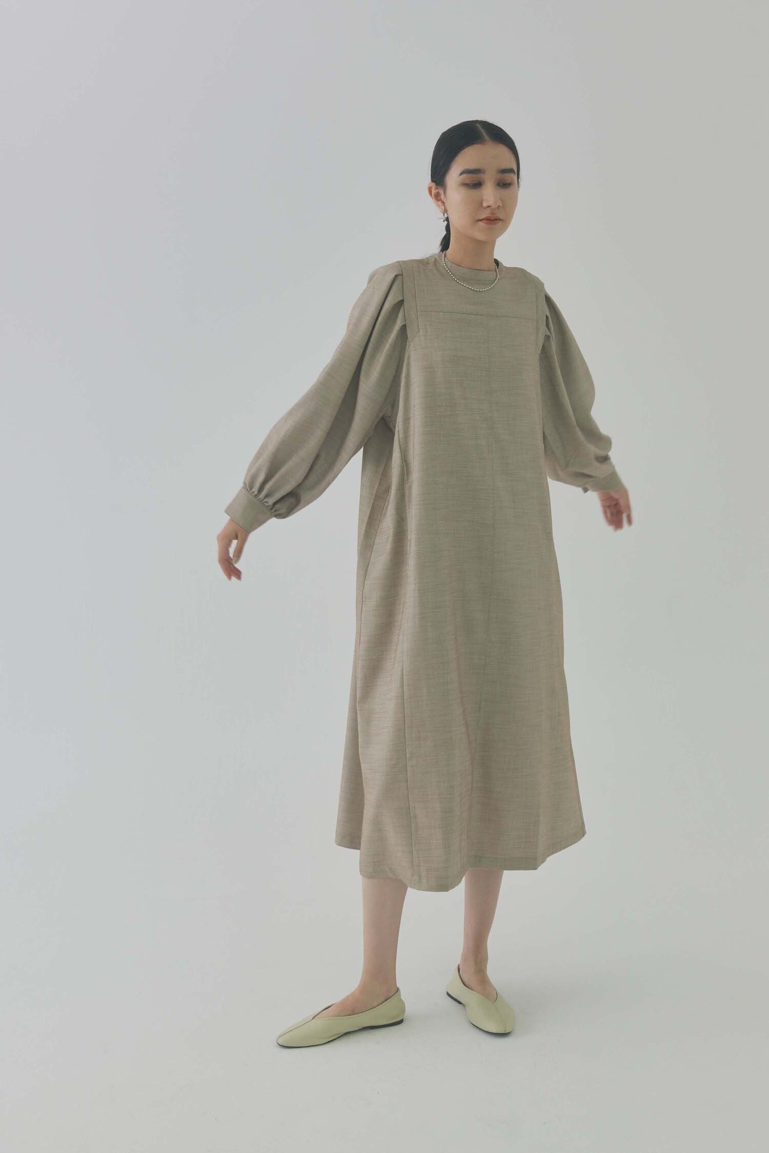 doux bleu スタンドカラーAラインワンピース DB-2414-004