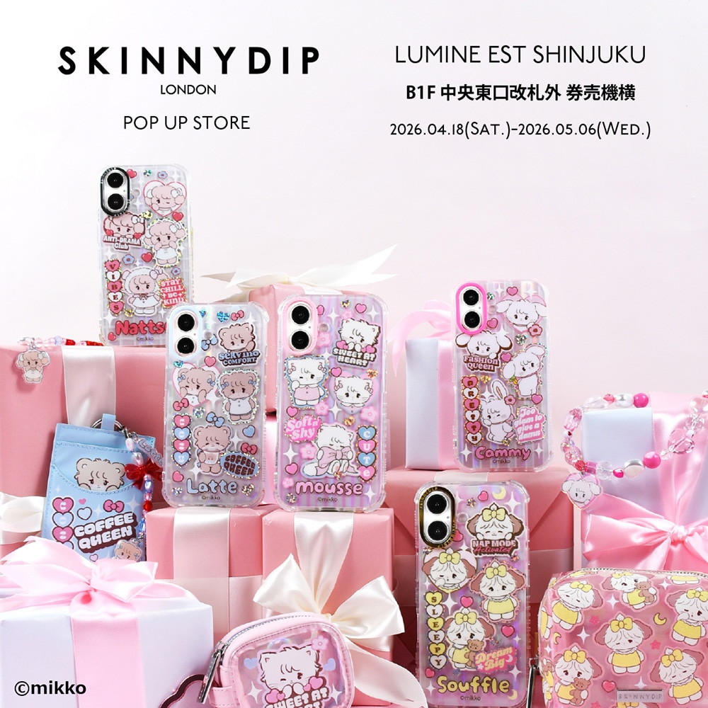 SKINNYDIP メゾピアノ スマホケース iPhone16 リストストラップ 【即日