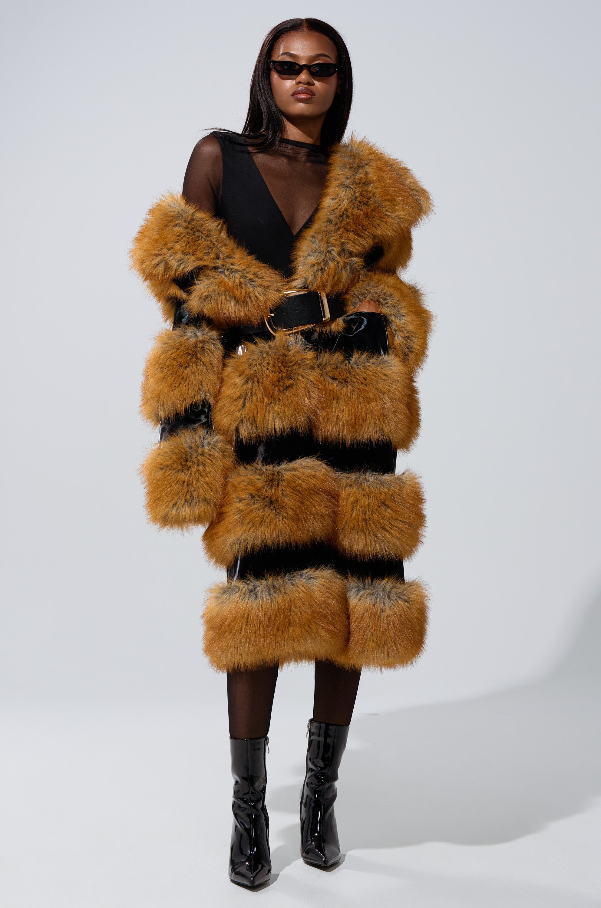 MADDOX PANELED FAUX FUR – AKIRA