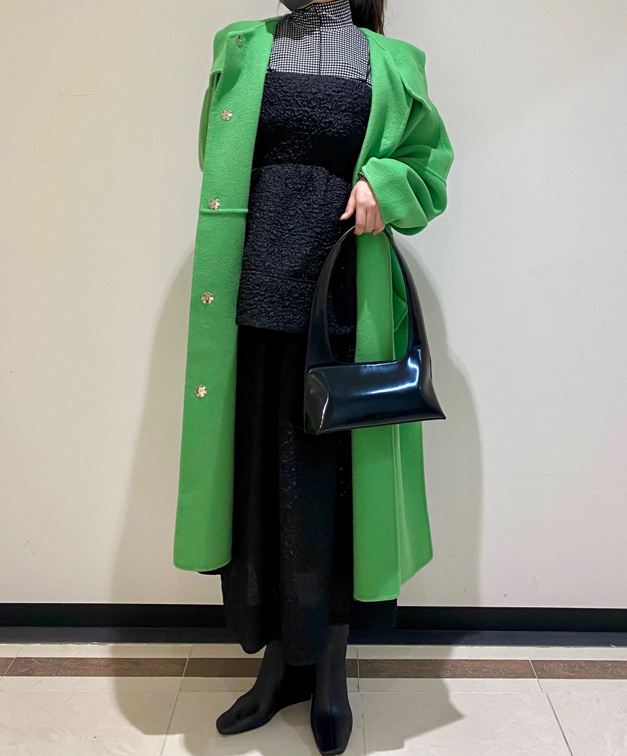 LE CIEL BLEU」 チェスターコート 36 ブルー レディース LE CIEL BLEU