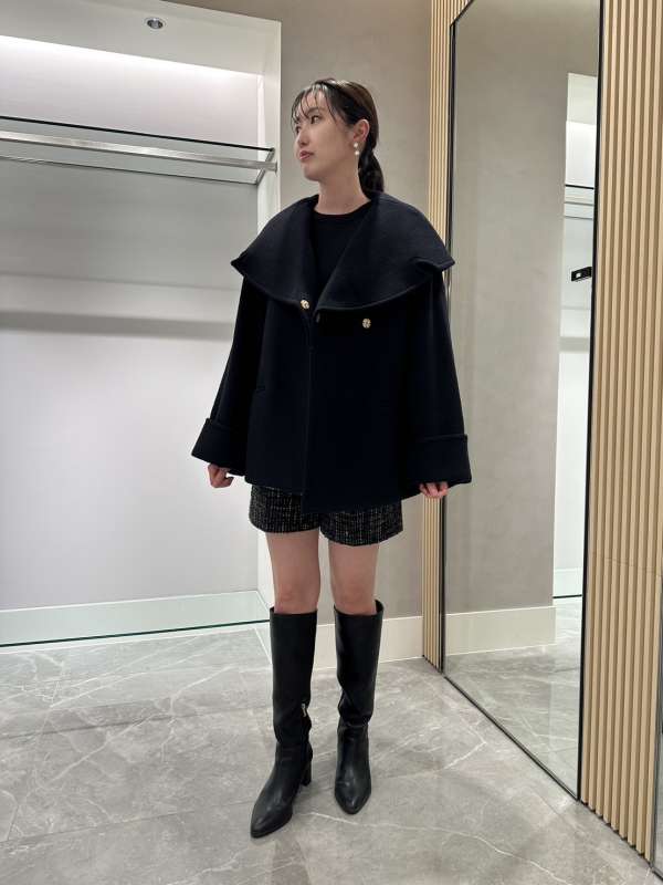 CELFORDセルフォード ビッグカラーショートコート Fフリーサイズ