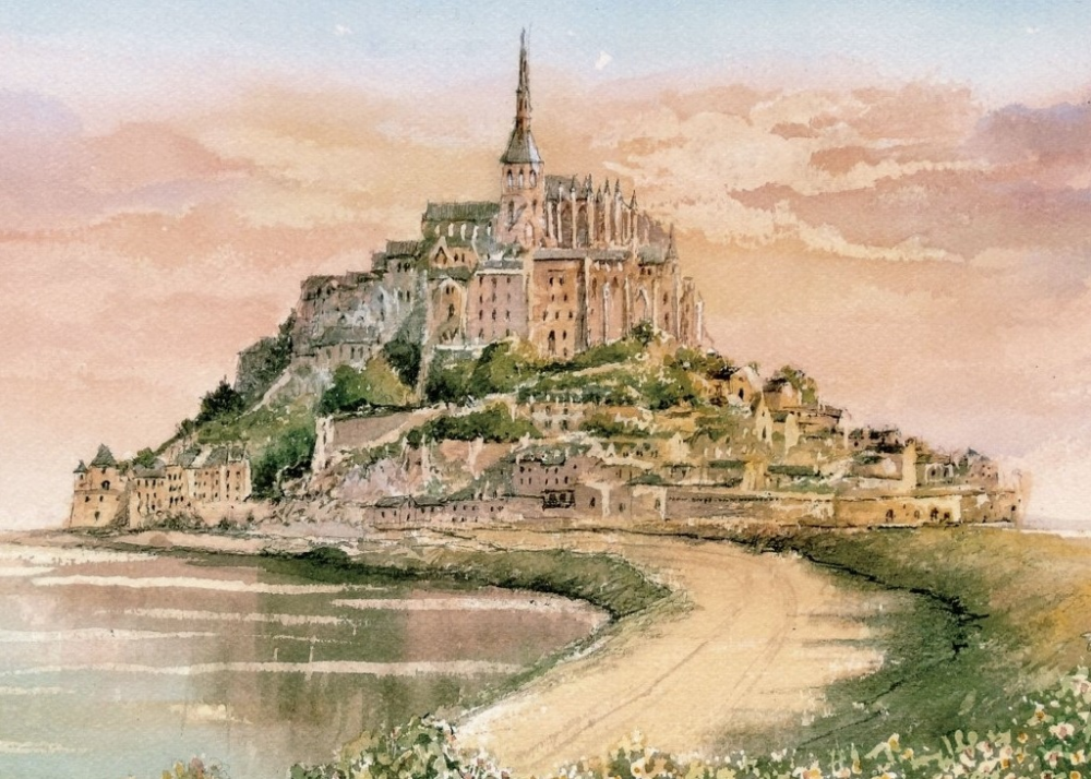 織田義郎 銅版画 『ウォーリック城』 織田義郎 銅版画 『ウォーリック