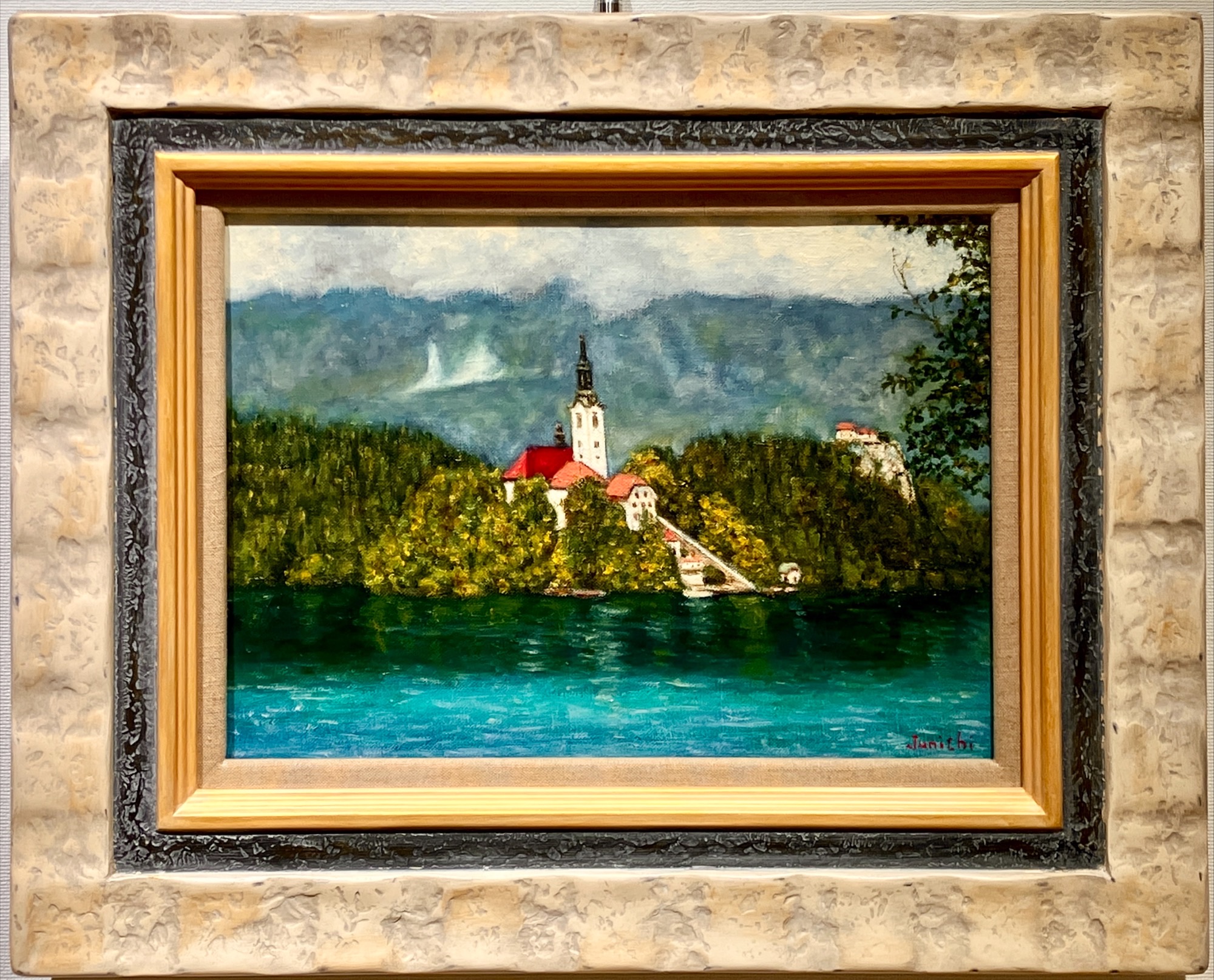 荒木淳一、「ペルージャ」、希少画集の額装画、四季、風景、人気作品