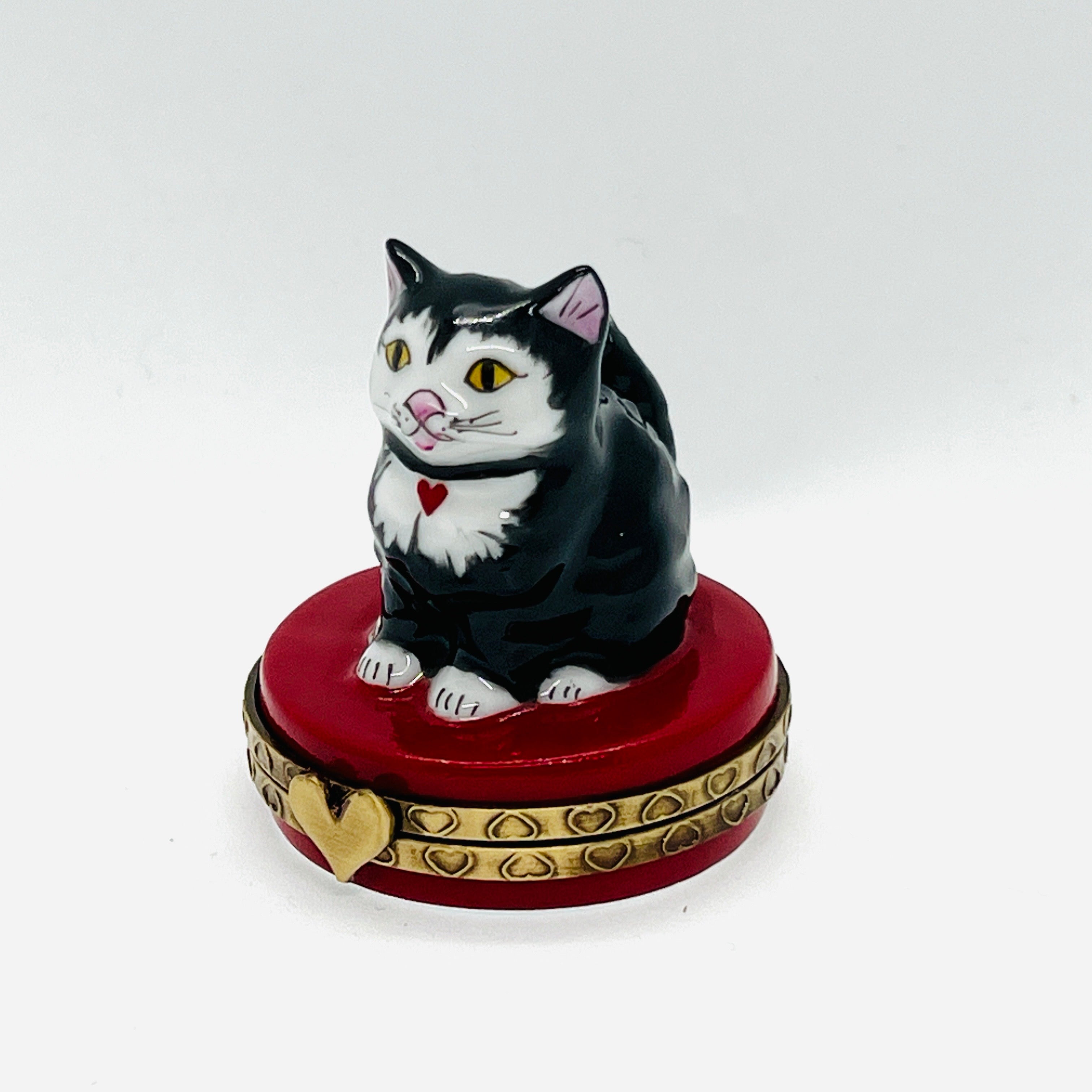 リモージュボックス 猫 ネコ 椅子 花束 ブーケ 手紙 フランス製