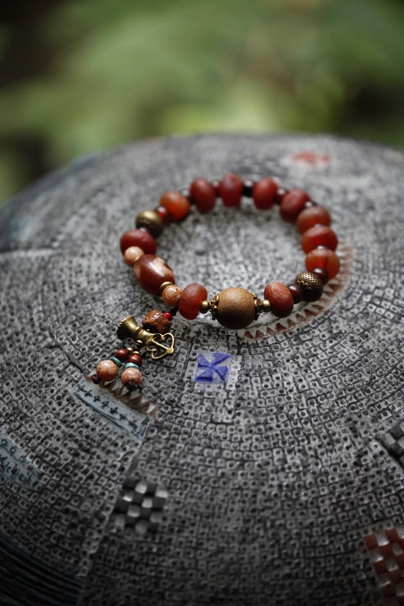 火供天珠价格报价行情- 京东 070687 火供天珠瑪瑙観音天