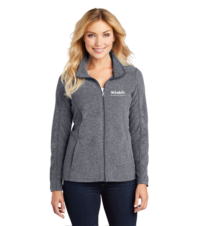 Port Authority® Ladies Heather Microfleece Full-Zip Jacket - L235