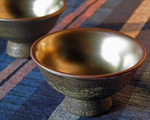 信楽焼 ぐい呑み 平 光彩 酒器 陶器 おしゃれ 冷酒器 お猪口 盃 食器