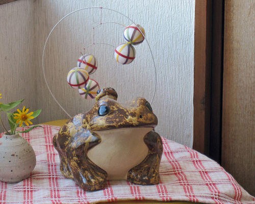 信楽焼 カエル 置物 6号 陶器 かわいい かえる 大きい 蛙 おしゃれ