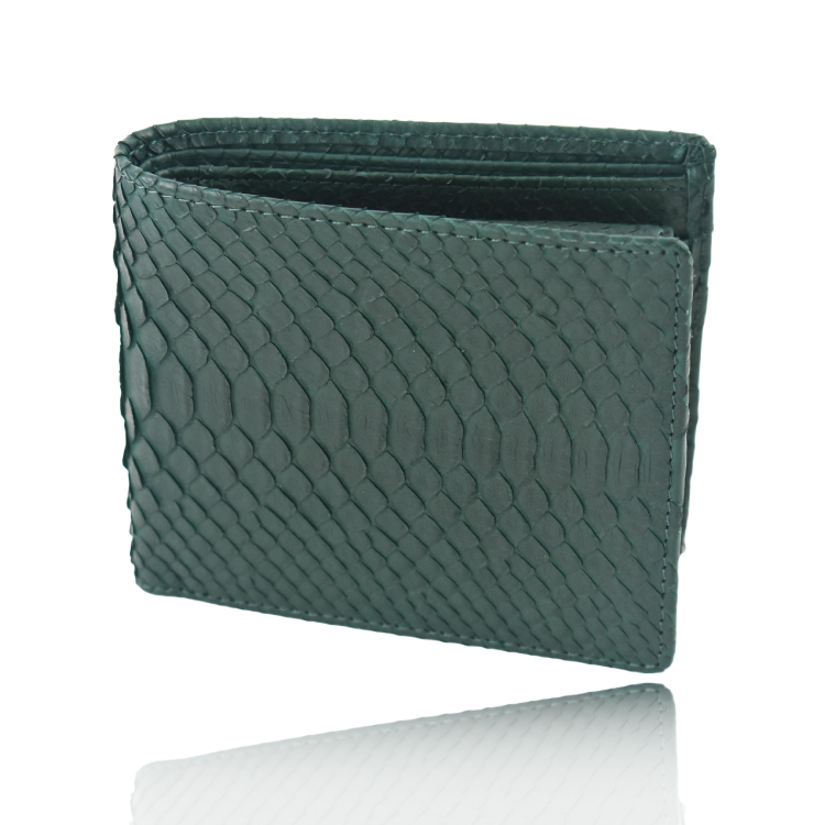 MGSABLE パイソン 二つ折り財布 メンズ 一枚革 無双 本革 蛇革