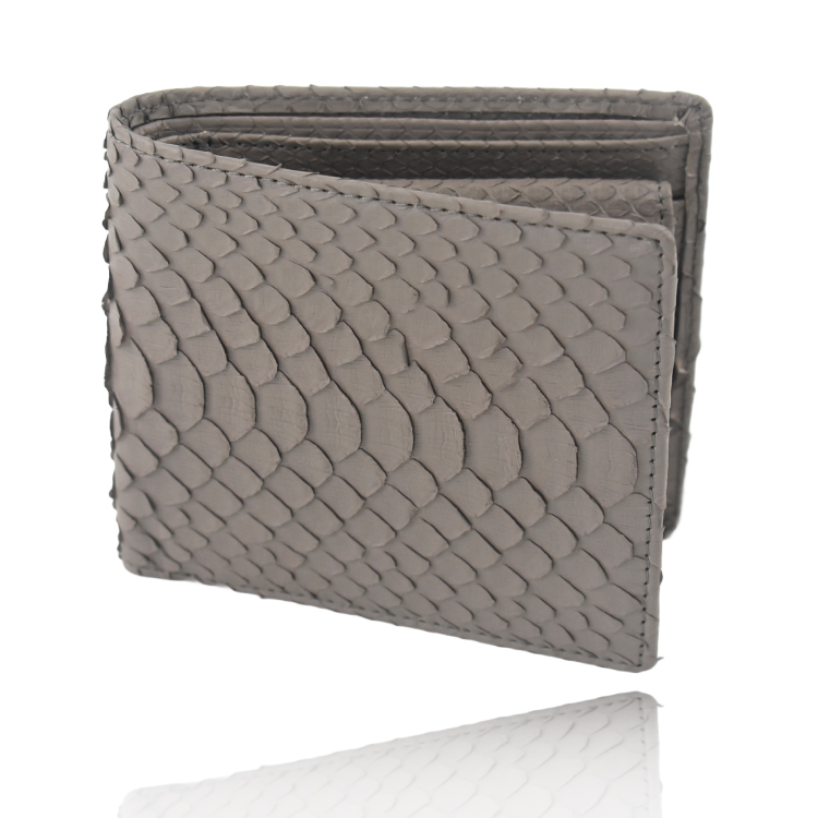 MGSABLE パイソン 二つ折り財布 メンズ 一枚革 無双 本革 蛇革