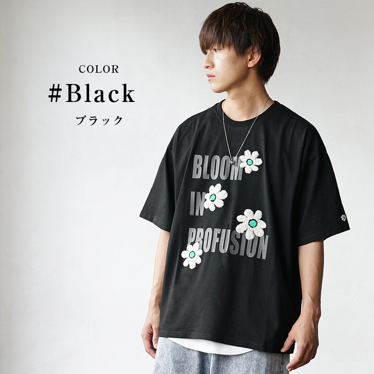 MinoriTY（マイノリティ） 【視線釘付けフラワーT】オーバーサイズ