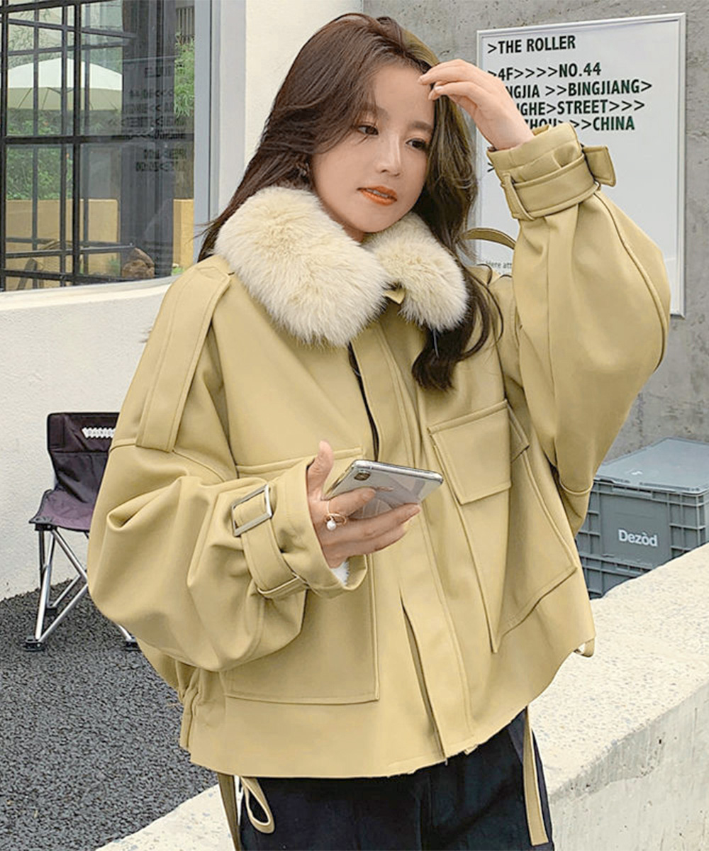 miniministore（ミニミニストア） ファーライダースジャケットフェイク