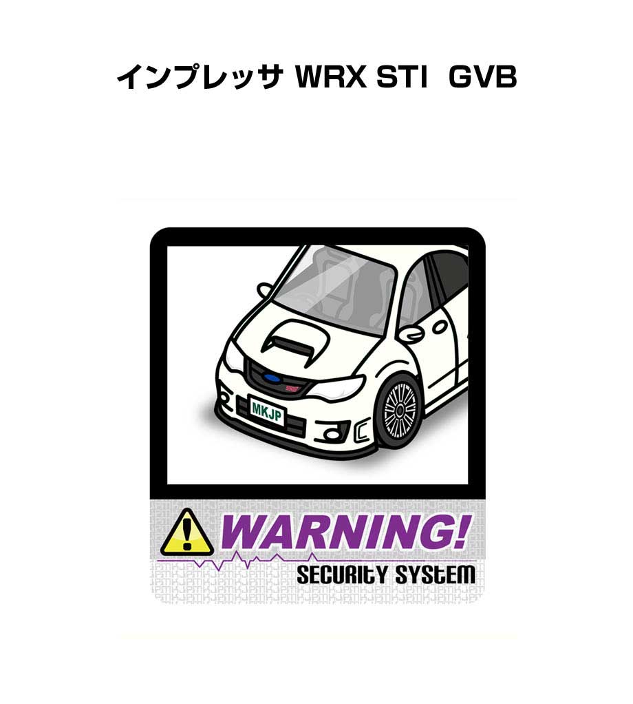 MKJP セキュリティステッカー大 2枚入り スバル インプレッサ WRX STI