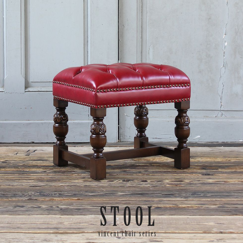 スツール チェスターフィールド アンティーク オットマン 足置き台