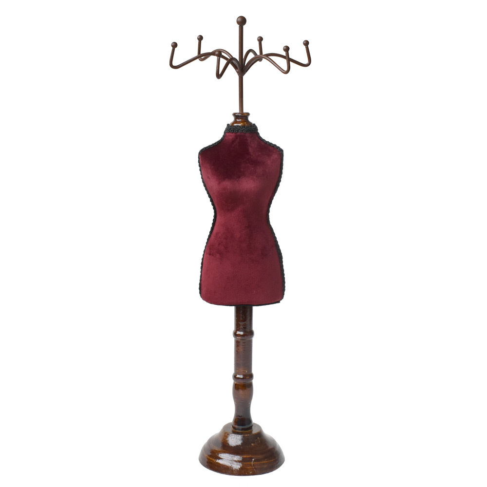 トルソー型アクセサリースタンド アンティーク調 卓上ミニトルソー