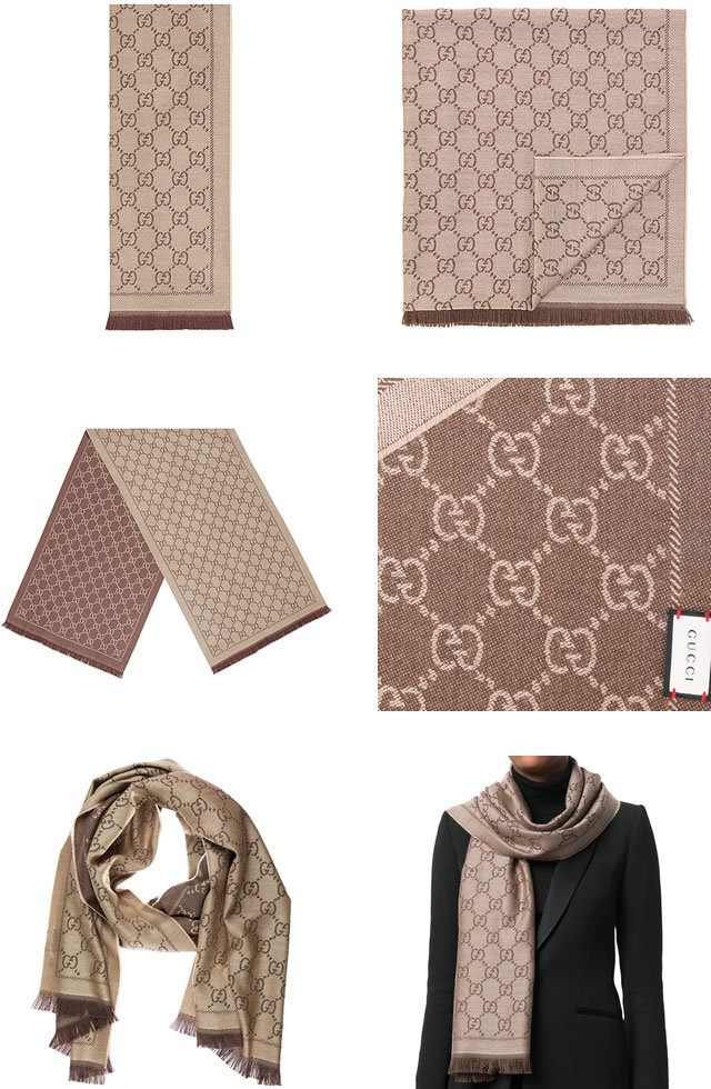 GUCCI（グッチ） マフラー スカーフ ストール メンズ レディース GG柄