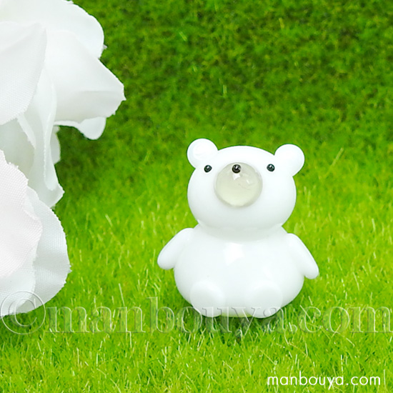 水族館 お土産 シロクマ グッズ ガラス細工 ミニチュア 置物 フォー