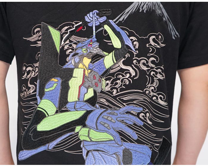 エヴァンゲリオン Evangelion 錦 コラボ Tシャツ 半袖 メンズ 初号機VS