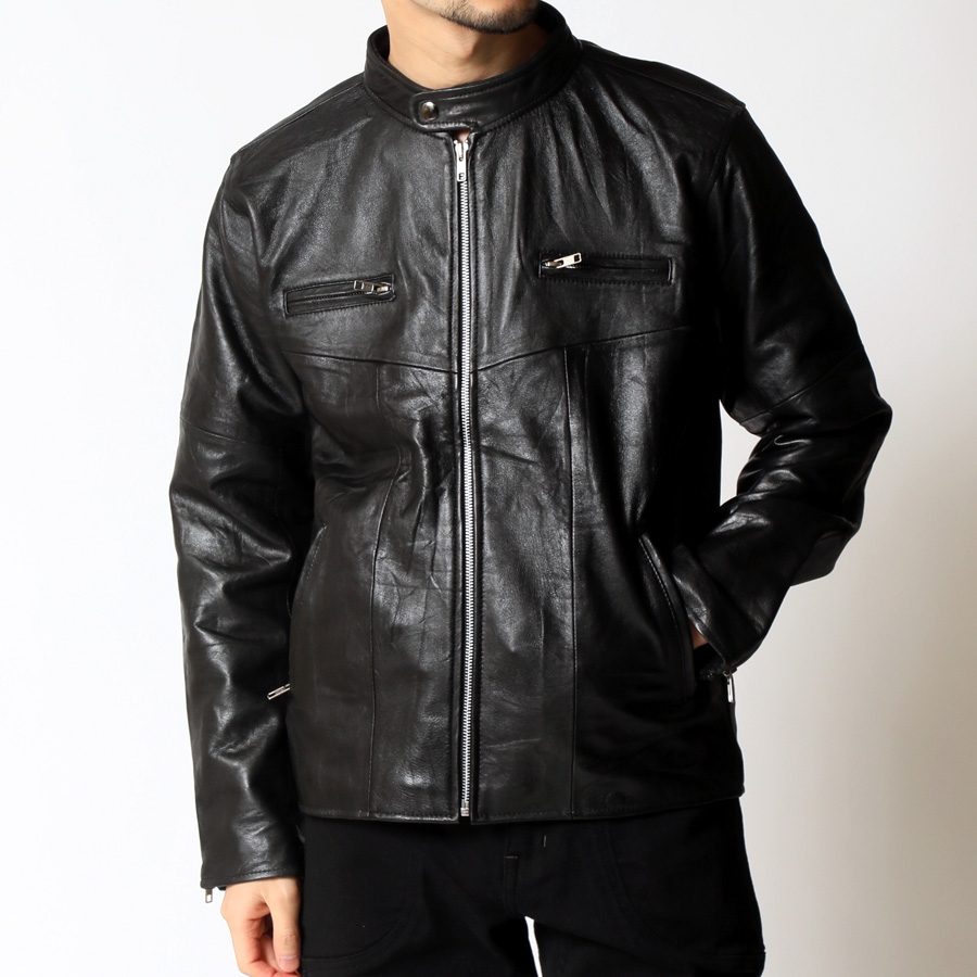 レザージャケット メンズ リプロダクトレザー 本革 ライダース