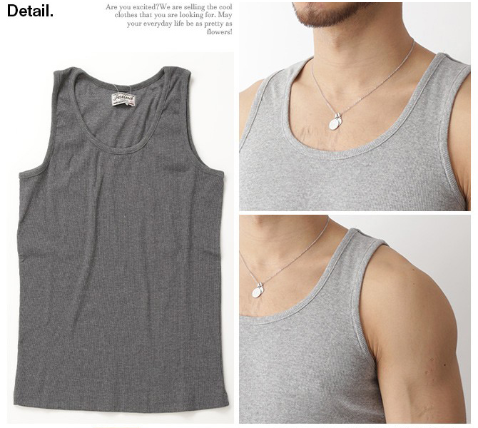 タンクトップ メンズ インナー ノースリーブ 肌着 テレコ ホワイト