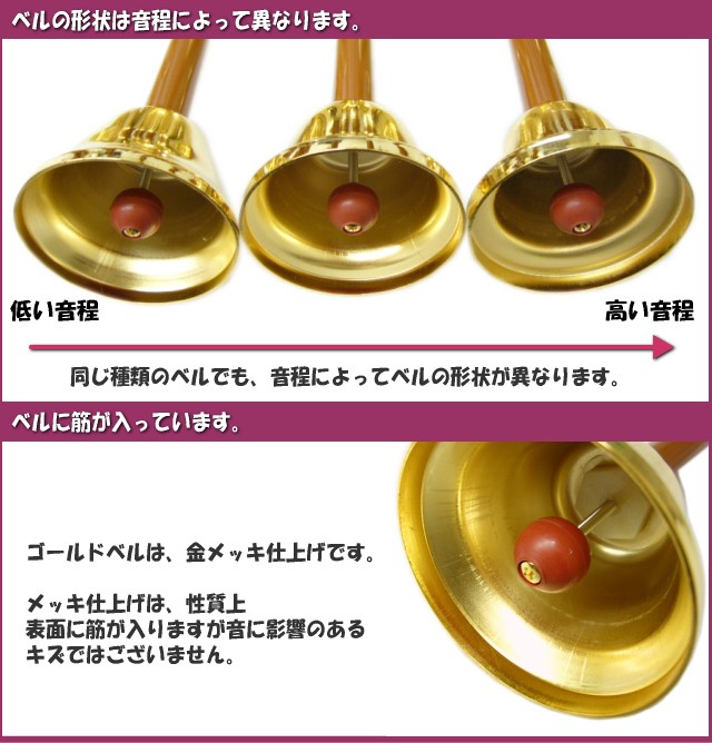 ウチダミュージックベル ハンドベル ゴールド27音 MB-GN どれみふぁ