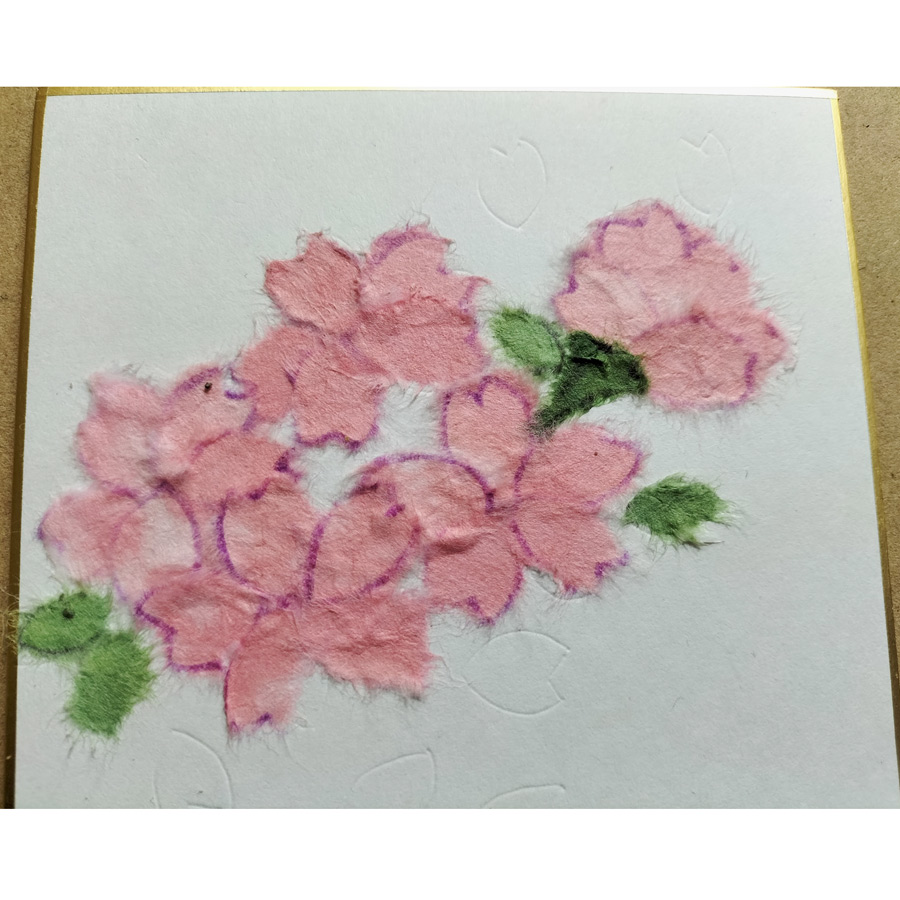 桜 #サクラ #ちぎり絵 #春 #昭和レトロ 桜 #サクラ #ちぎり絵 #春