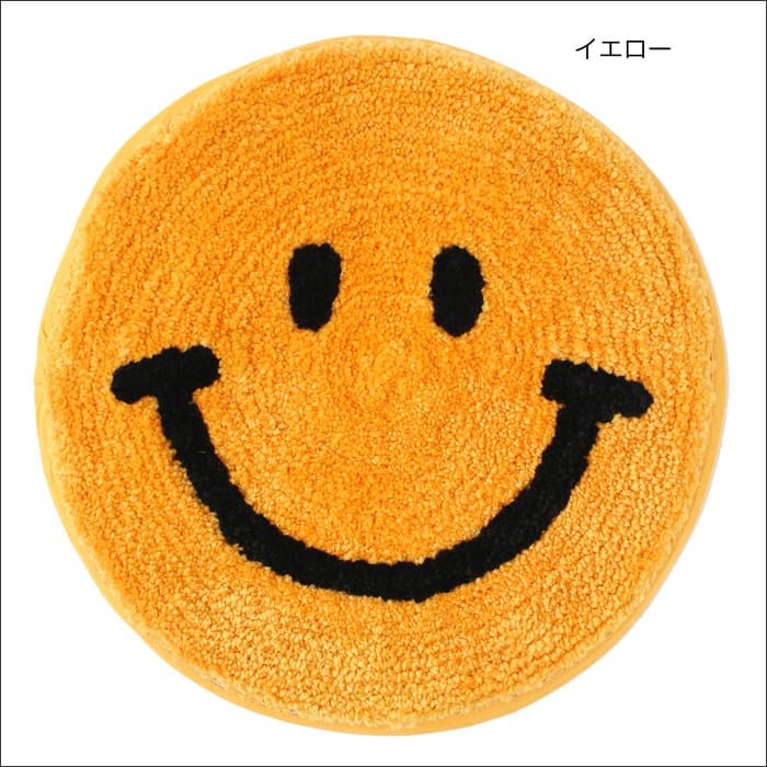 チェアパッド スマイル 丸型 ニコちゃん 椅子 ベンチ クッション 円形