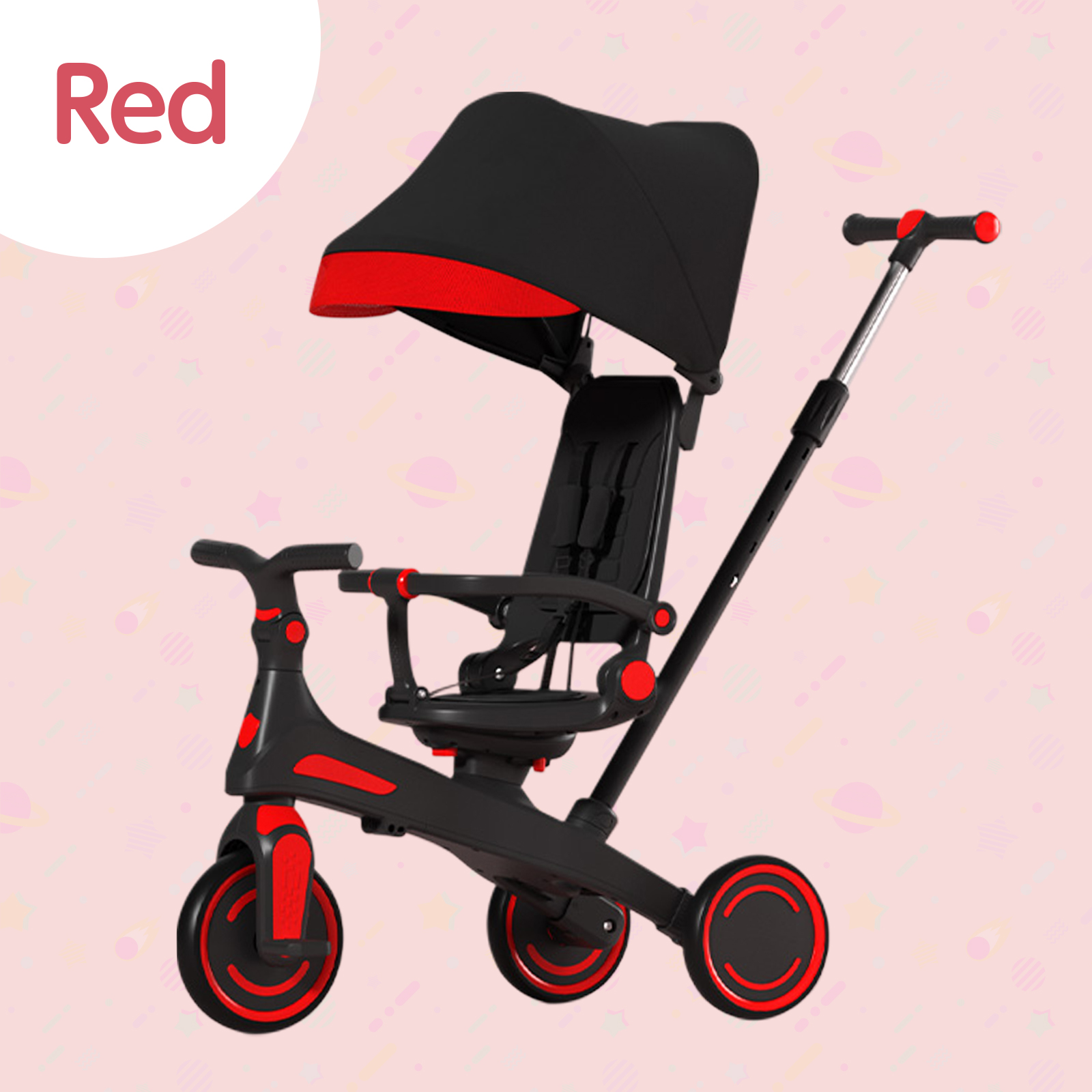 DIYELL 三輪車 2歳 手押し棒付き 1歳 3歳 4歳 5歳 子供用三輪車 7in1