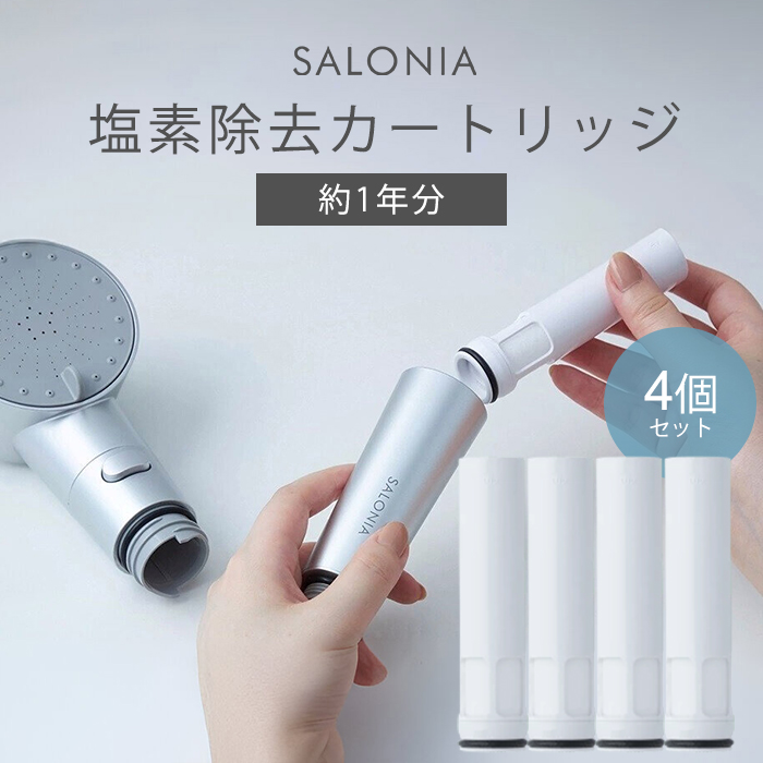 4個セット SALONIA サロニア クリアケア カートリッジ 約1年分 塩素