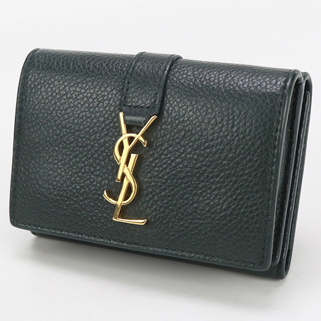 SAINT LAURENT 中古 サンローラン 三折財布 レディース ブランド YSL