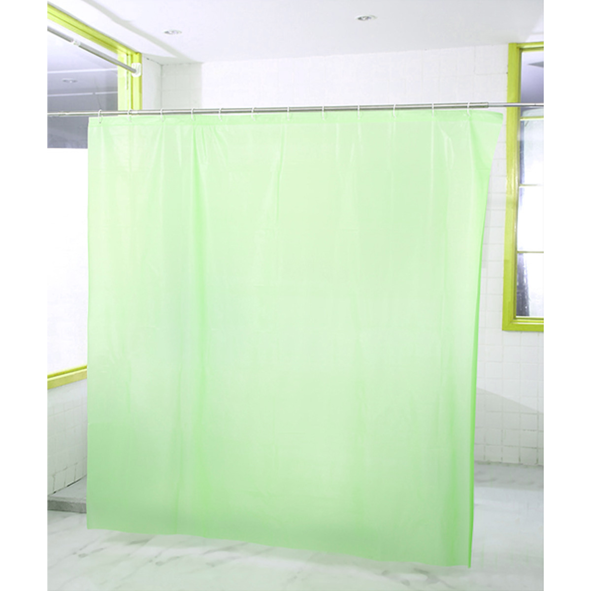 シャワーカーテン 防水 180cmx180cm 180 無地 シンプル 風呂 カーテン