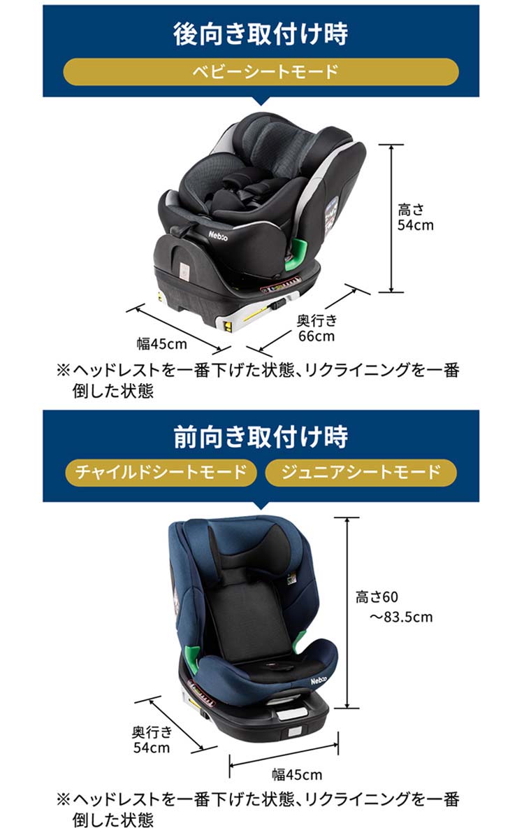ターンピットF グレー ( 1台 )/ ネビオ(Nebio) チャイルドシート