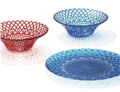 青色花びら型ガラス皿 スウェーデン製 青色花びら型ガラス皿