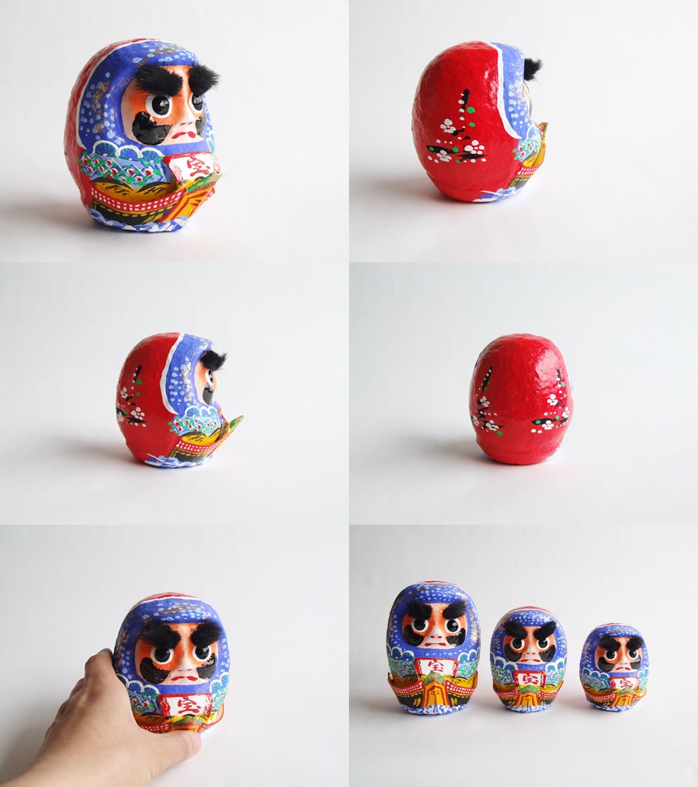 戦前 古玩 郷土玩具 香川 高松張子 希少 梶川製 白達磨 達磨 だるま