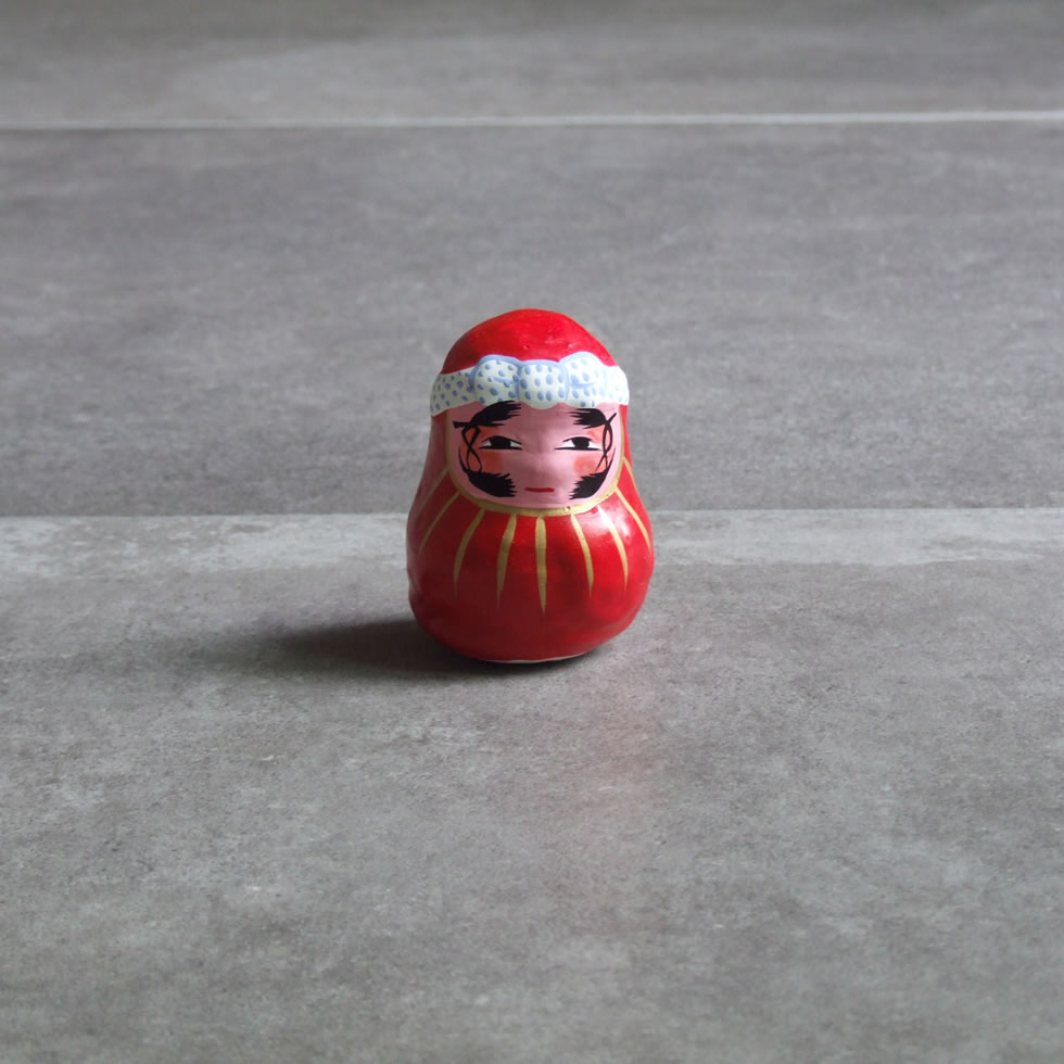 郷土玩具 民藝 静岡県 浜松張子 鈴木伸江 鉢巻きだるま 縁起物