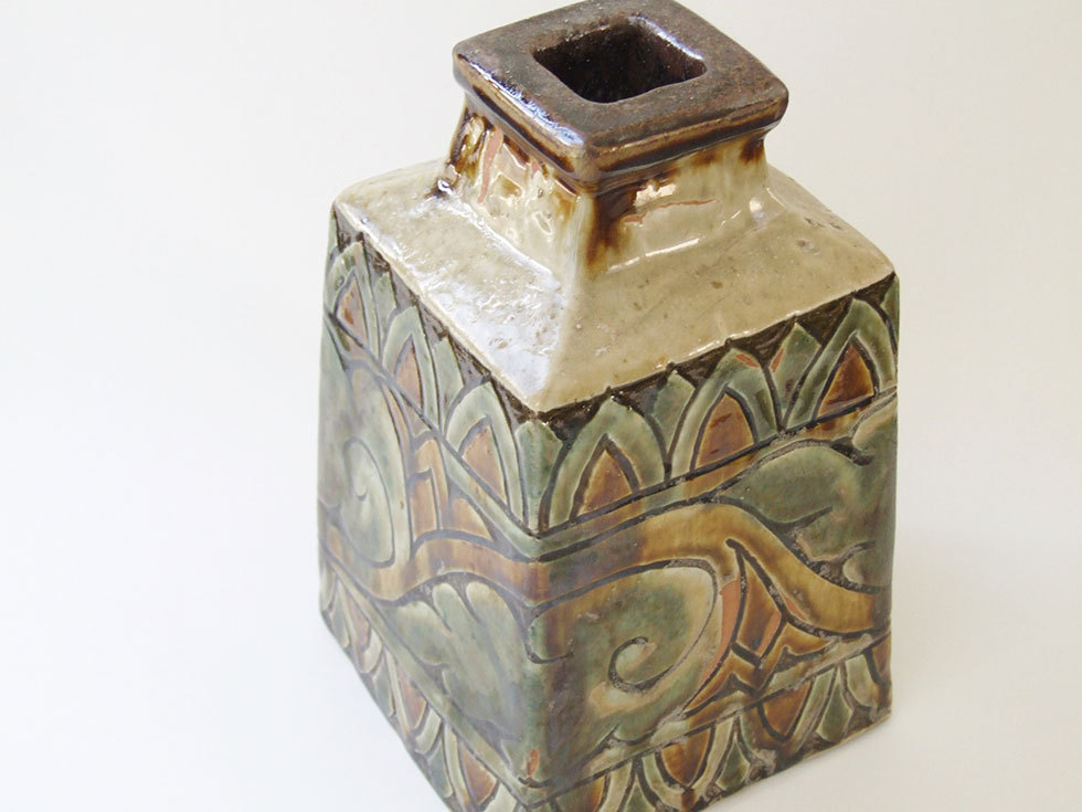 やちむん 民藝 照屋窯 照屋佳信 角瓶大1 : おまめ - 通販 - Yahoo