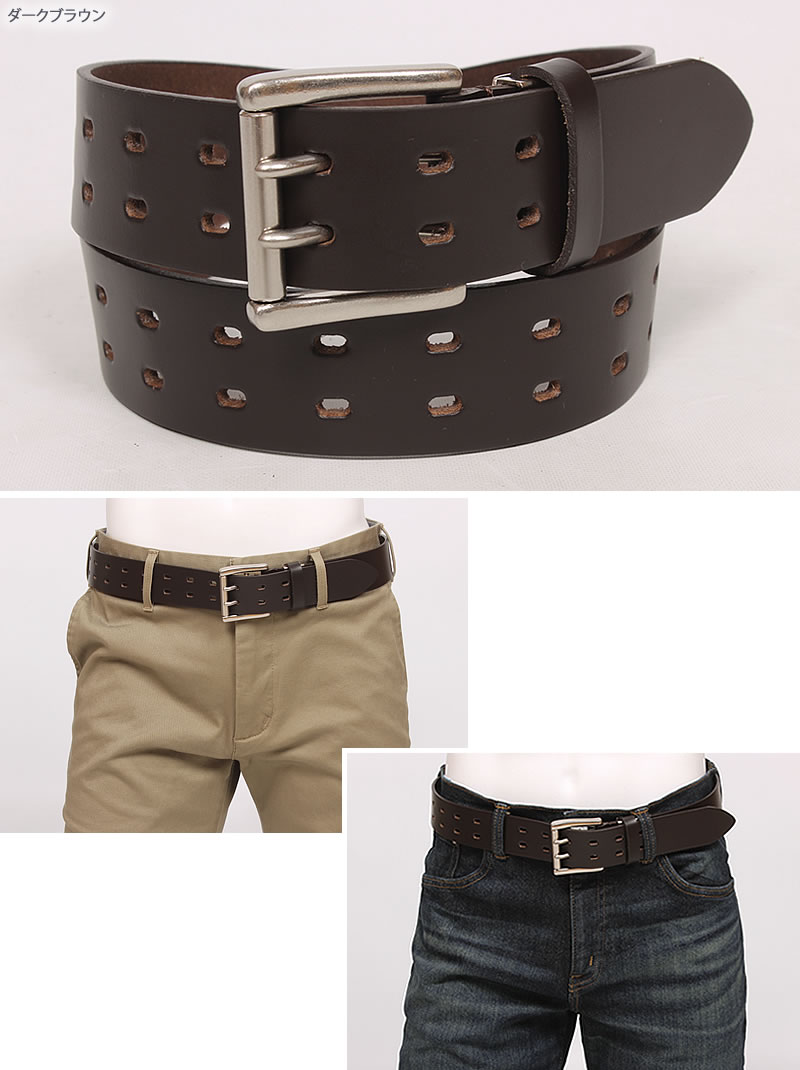 飯田工房 Punching Leather Belt(パンチング ベルト) イイダコウボウ