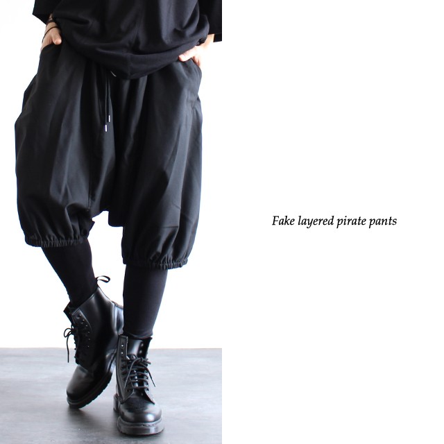 フェイクレイヤードパイレーツパンツ | メンズスカートなどモード系